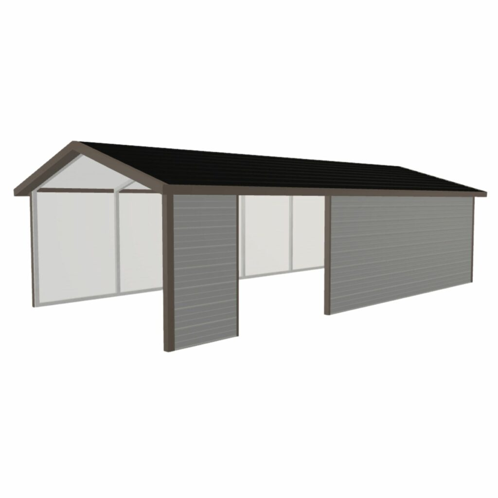 12x24 carport for sale closed wall concept