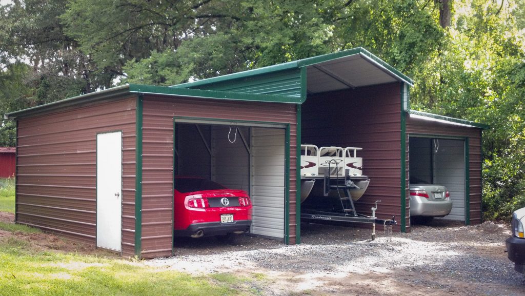 pole barn garage vs portable steel garage