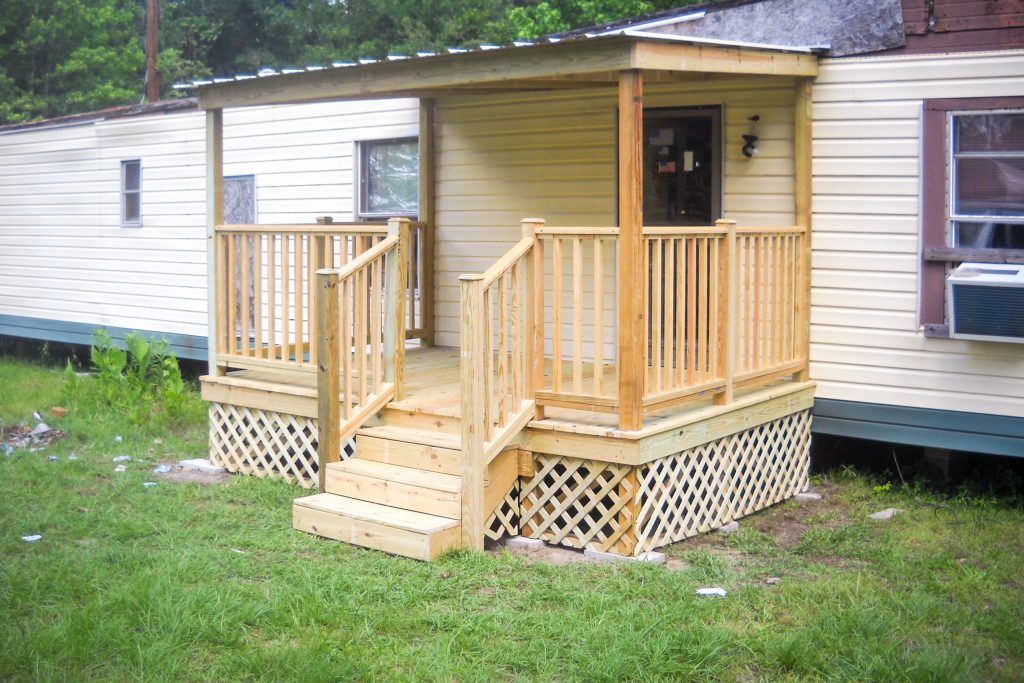 mobile home porch financing and delivery